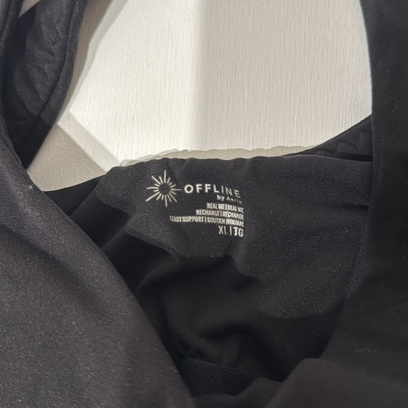 NWOT Aerie Women's Black Sleeveless Crop Top/ Sports Bra Size XL - Picture 5 of 6